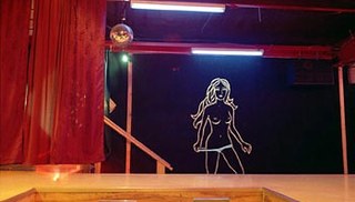 Lisa Kereszi - Wall mural, Climax Red Top Strip Club, Murrysville, PA