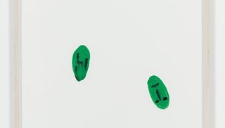 David Shrigley - Untitled (Three green flat faces)