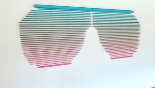 Adam Parker Smith - Untitled (Kanye shutter shades, pink to blue)
