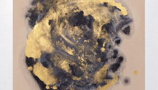 Elise Adibi - Gold and Graphite Aromatherapy Painting