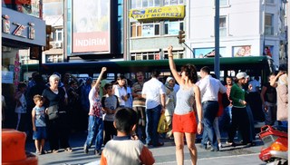 Nilbar Güres - Unknown Sports, Performance in Fatih, Istanbul (Faust Hoch)