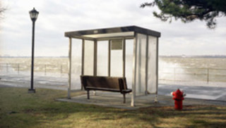 Lisa Kereszi - Bus Stop with Sea Spray, Governors Island
